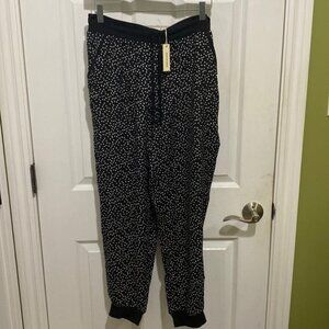 Max Studio Polka Dot Jogger Casual Drawstring Pants NWT Women’s Size Large